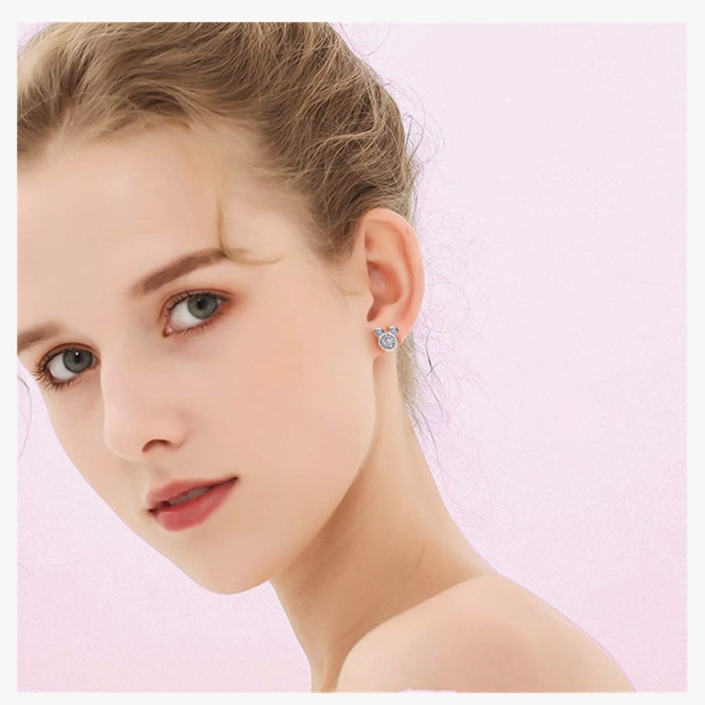 Stud Earring, S925 Silver Stud Earring Sparkling … - image 2